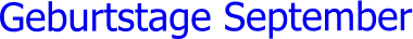 Geburtstage September